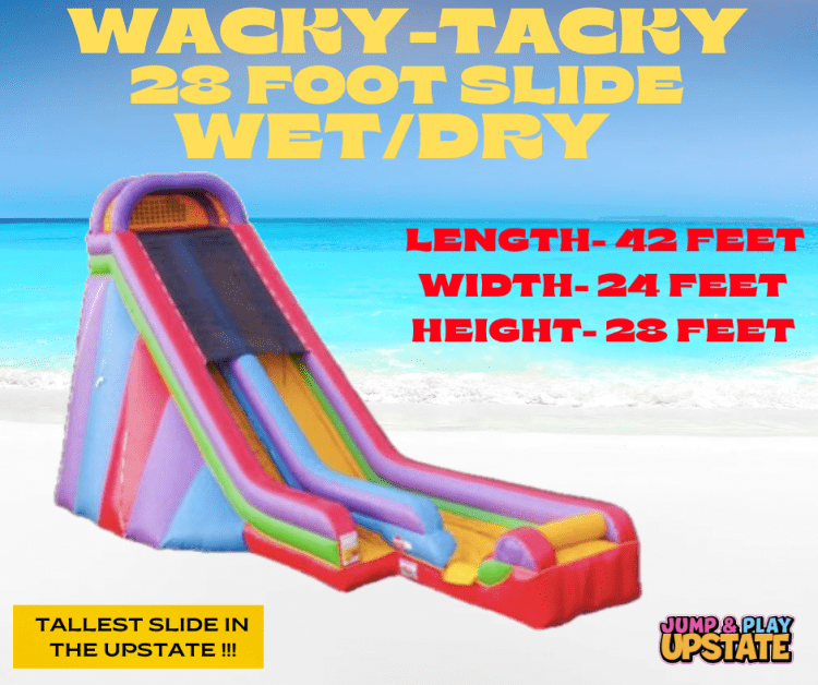 Wacky Tacky 28’ Slide Wet/dry